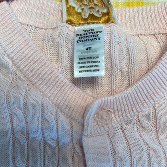 Pink TBBC Cable Knit Cardigan size 4 - Picture 4 of 5